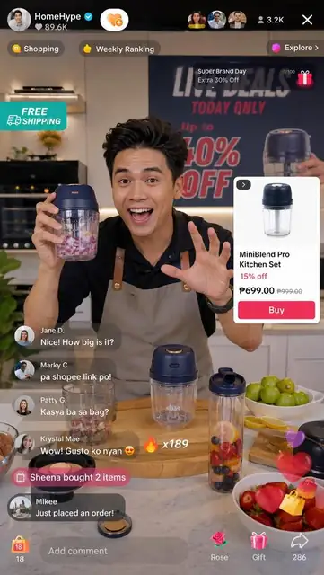 Soko live-shopping stream — home & kitchen